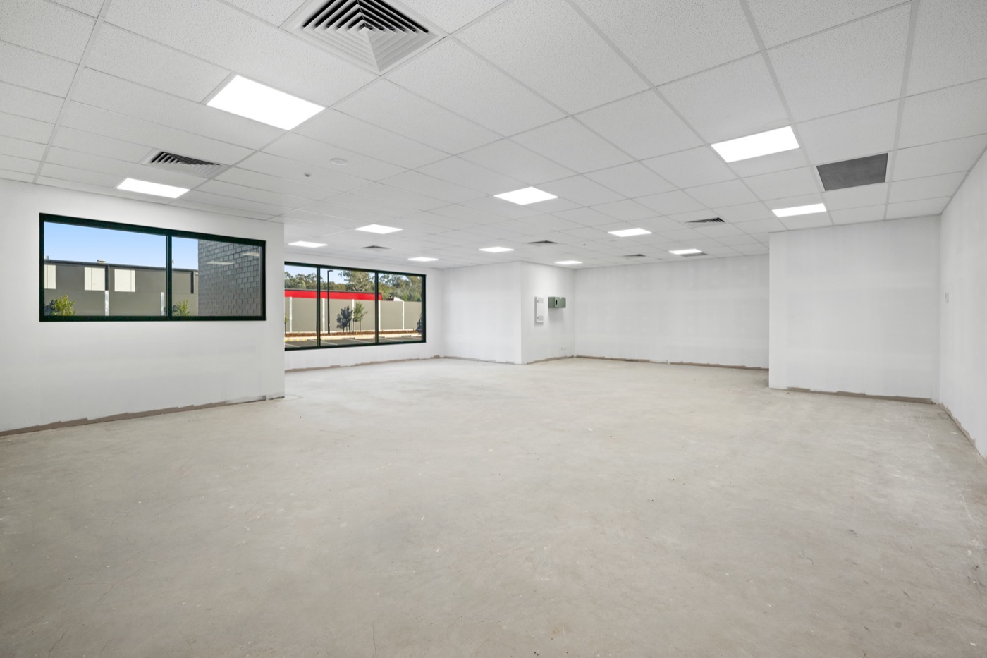 Tenancy interior facing Coles carpark